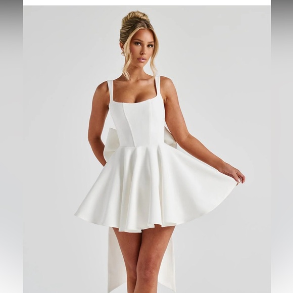 Babyboo RUE bow back dress engagement wedding reception bridal XS - Picture 5 of 8